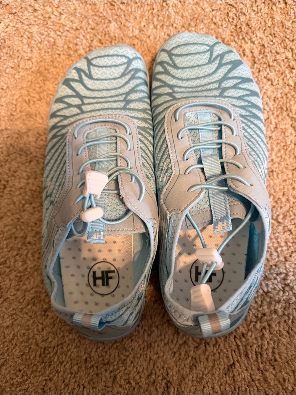 Hike Footwear Light Blue Patterned Slip-On Sneakers